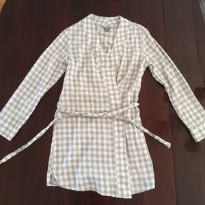 Aerie Cotton Checkered Bathrobe